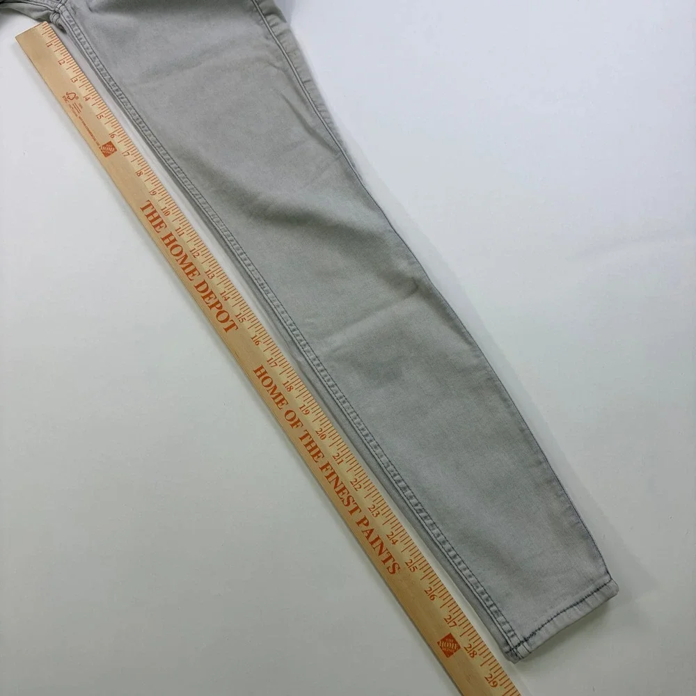 Abercrombie & Fitch Super Skinny Jeans Womens 00 W24 Light Grey Stretch Low Rise